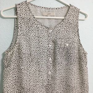 •Loft• Leopard Print Sleeveless Top